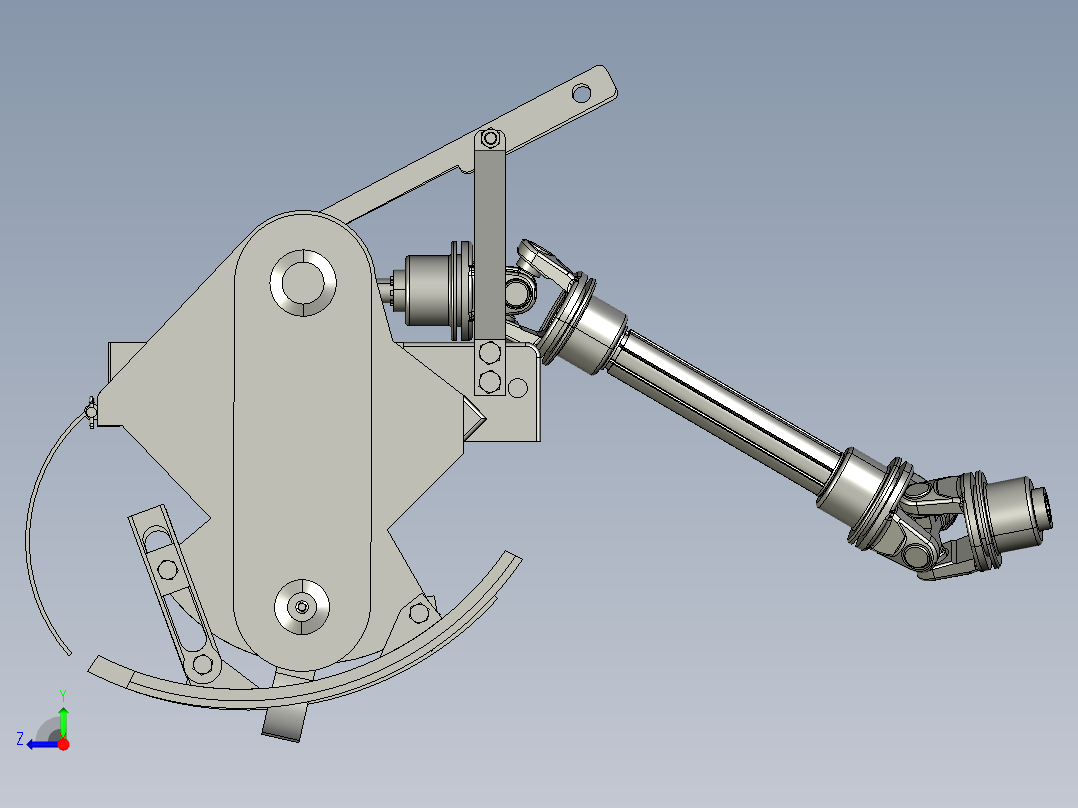 旋耕机3D右视图