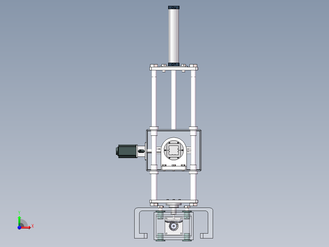三自由度气动机械手设计含SW三维==1025108==1000前视图