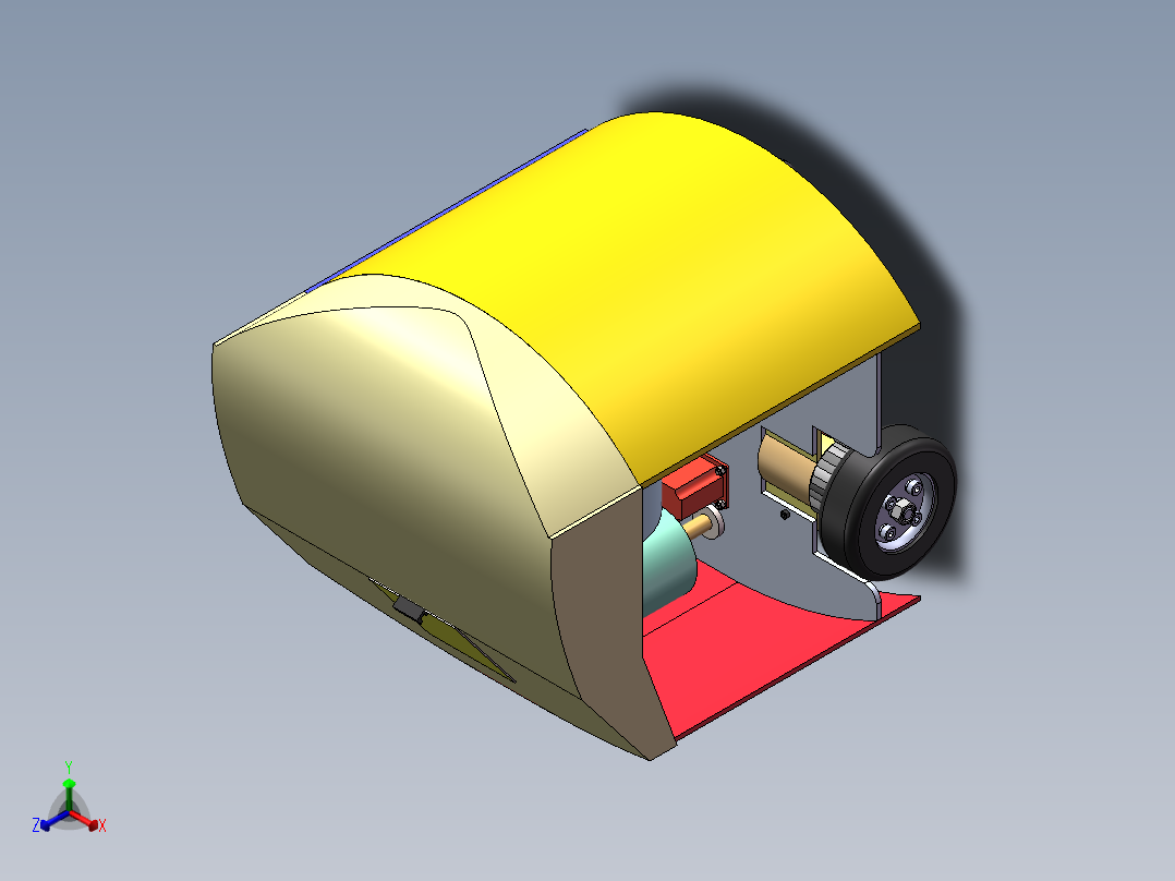 吸尘机器人模型正等轴测图