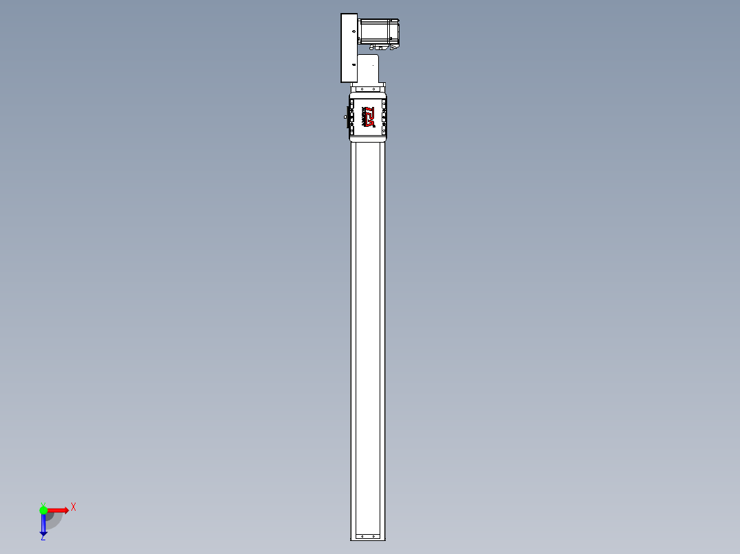 同步带全封闭直线模组TPA-HCB-85D-90-L900-MR-C-P20-N3俯视图