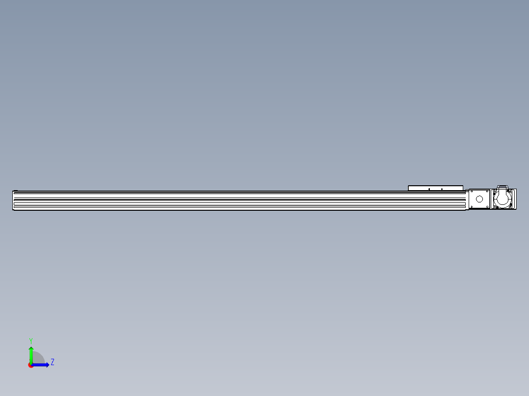 同步带全封闭直线模组TPA-HCB-120D-90-L1200-MR-Y-P40-N3左视图
