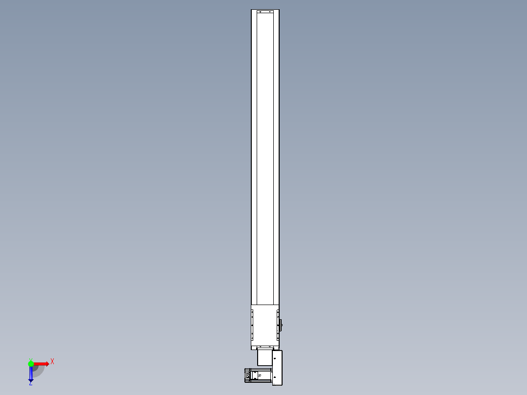 同步带全封闭直线模组TPA-HCB-120D-90-L1200-MR-Y-P40-N3俯视图