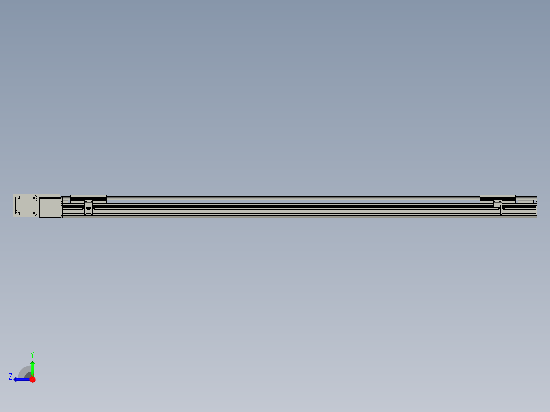 直线模组LHB17-L40-S1700-BL设计图纸右视图