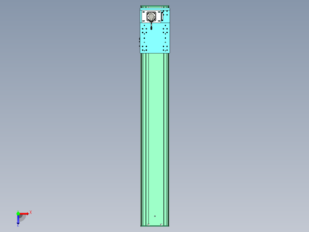 东锦齿条传动DH270G-L167-S1600-BU-减速机+750W俯视图