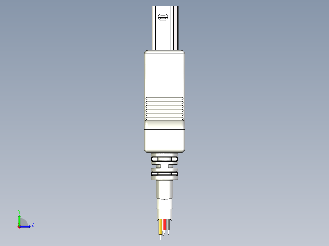 b型Usb数据线左视图