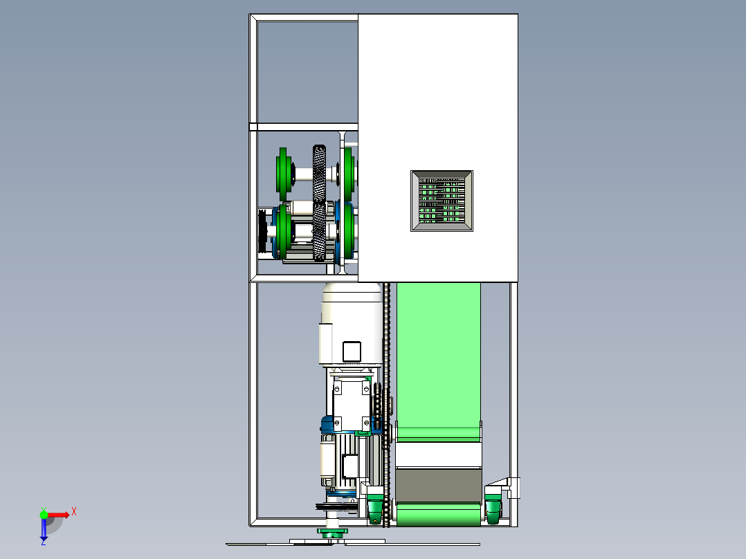 小型多功能切菜机三维设计俯视图
