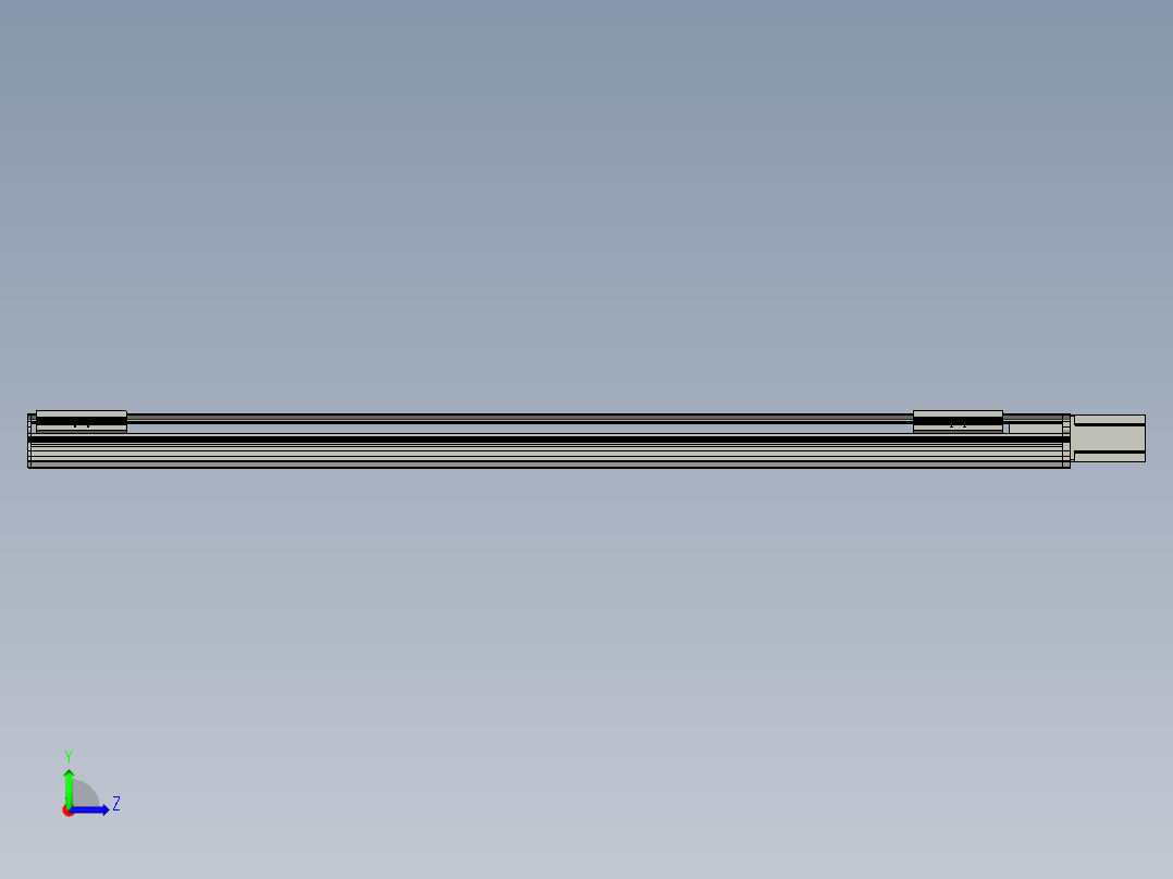 直线模组LHA17-S1450-M设计图纸左视图