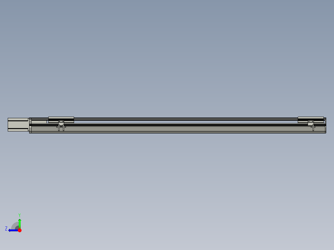 直线模组LHA17-S1450-M设计图纸右视图