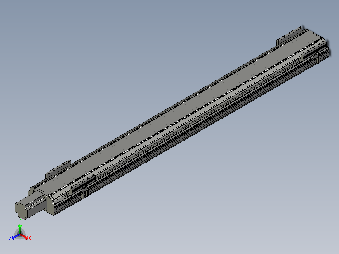 直线模组LHA17-S1450-M设计图纸正等轴测图