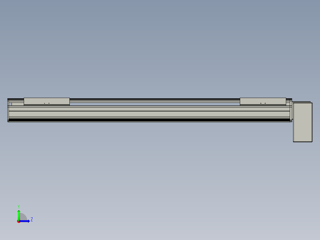 直线模组LHB21-L40-S1050-LD设计图纸左视图