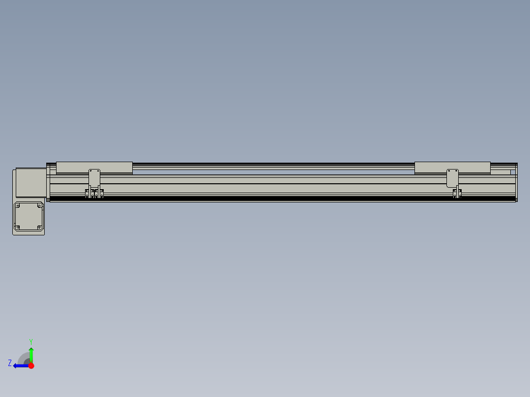 直线模组LHB21-L40-S1050-LD设计图纸右视图