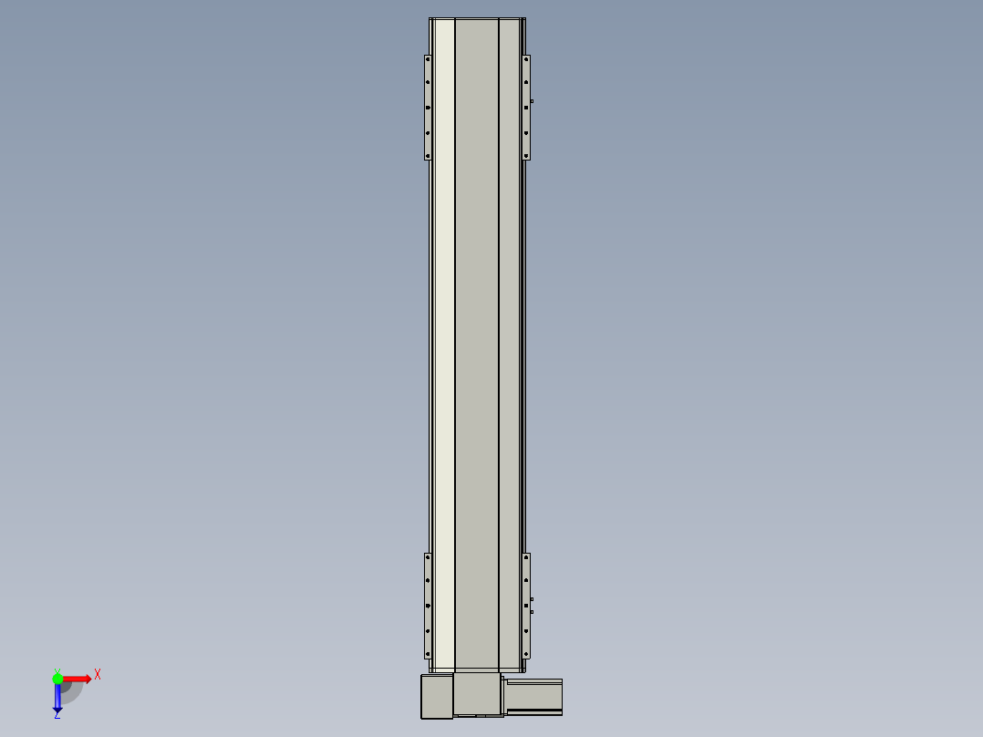 直线模组LHB21-L40-S1050-LD设计图纸俯视图