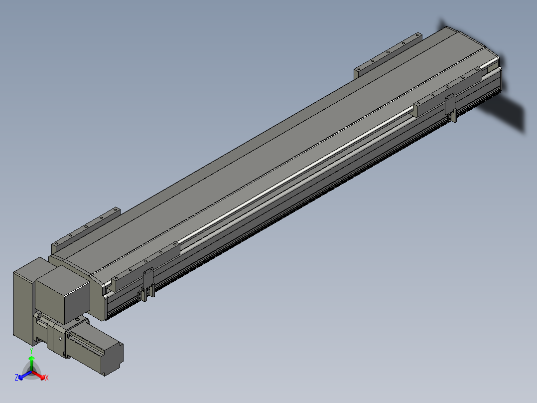 直线模组LHB21-L40-S1050-LD设计图纸正等轴测图