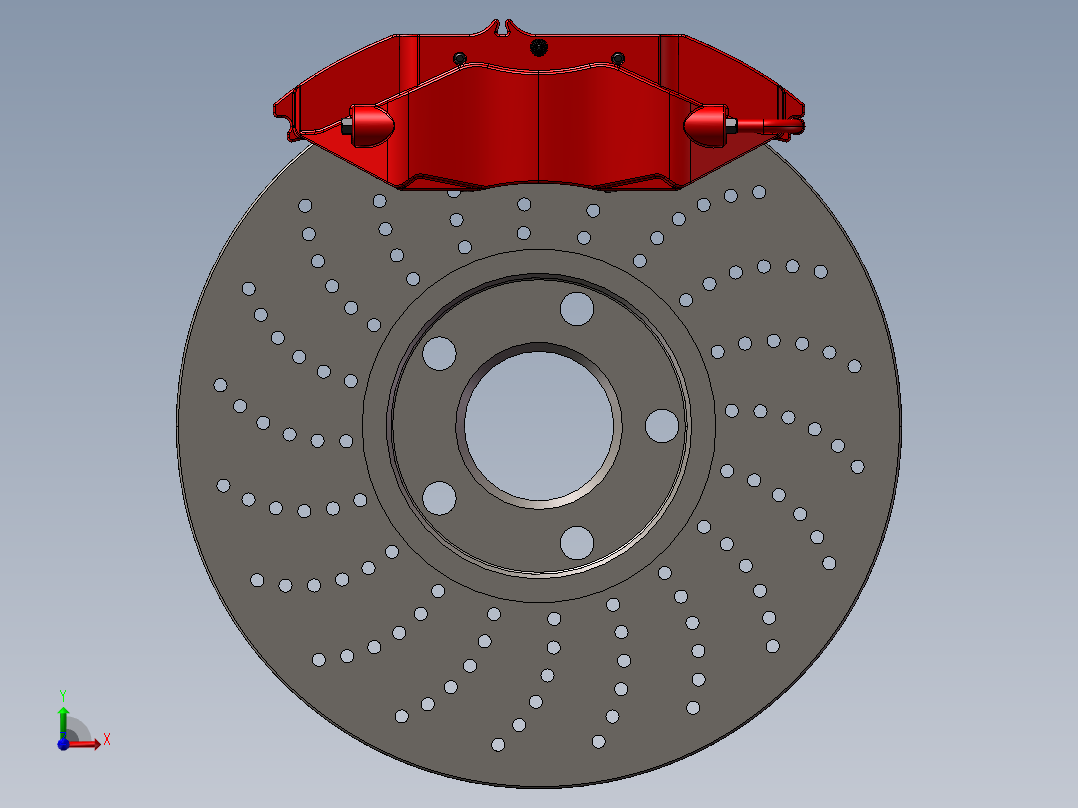 汽车碟刹前视图