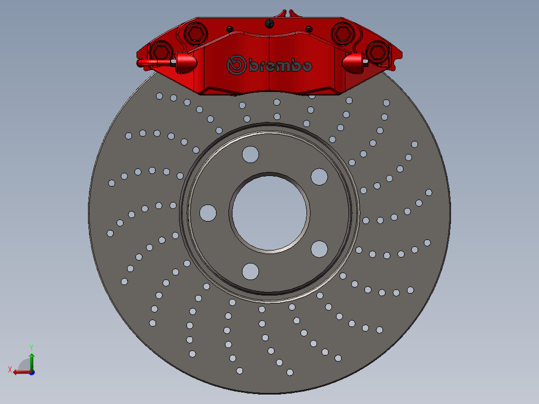 汽车碟刹后视图