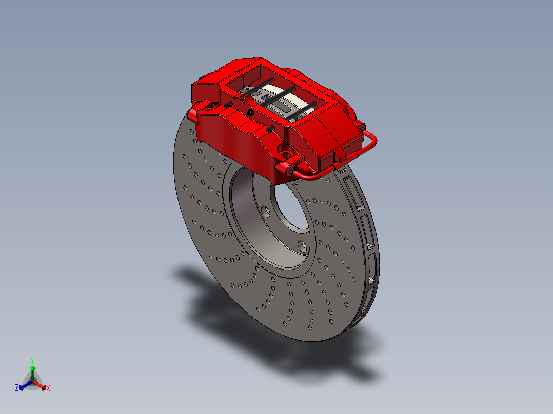 汽车碟刹正等轴测图