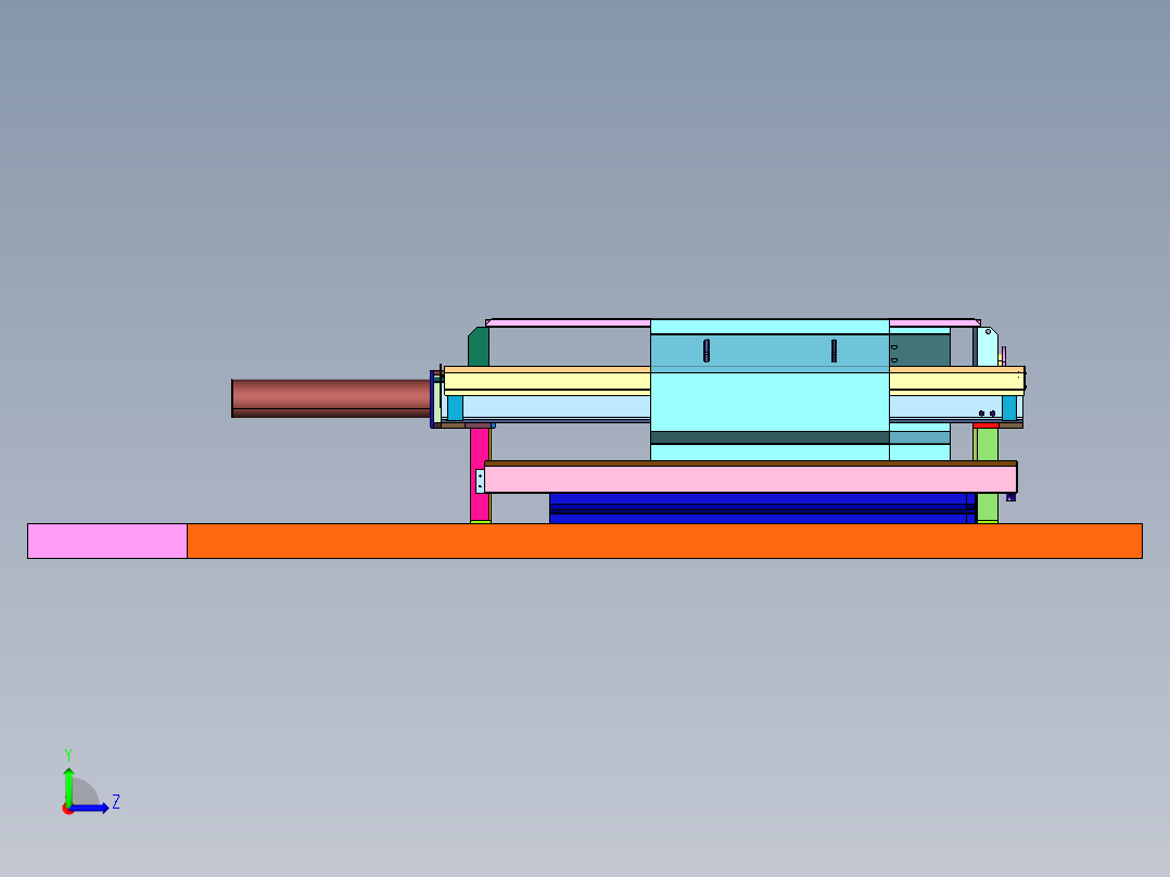 板框程控全自动压滤机左视图