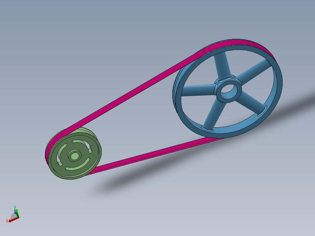 皮带和滑轮-6--sw三维 3d模型设计图