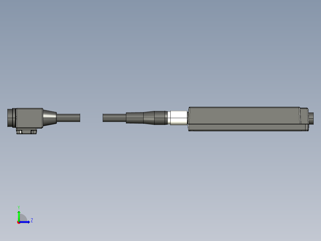 基恩士CV-S200C_M_kc图纸模型左视图