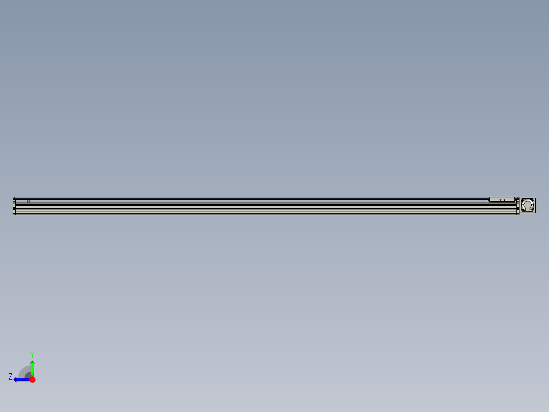 东锦同步带传动-直线滑台模组DH120B-L125-S2200-BL-P400W-C3右视图