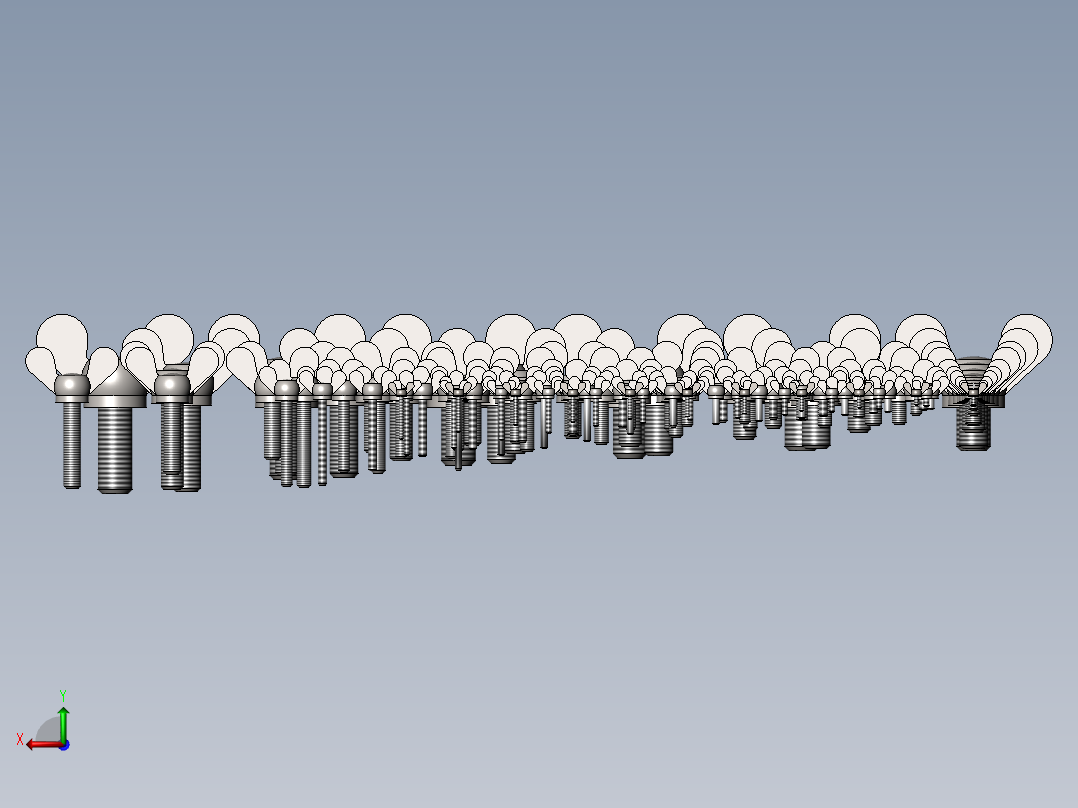 各种蝶形螺母羊角螺母后视图