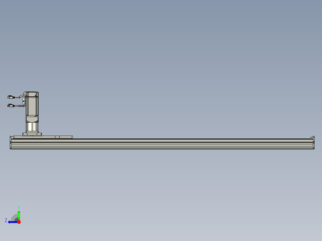 东锦齿条传动DH136G-S1100-BU-减速机+P400W右视图