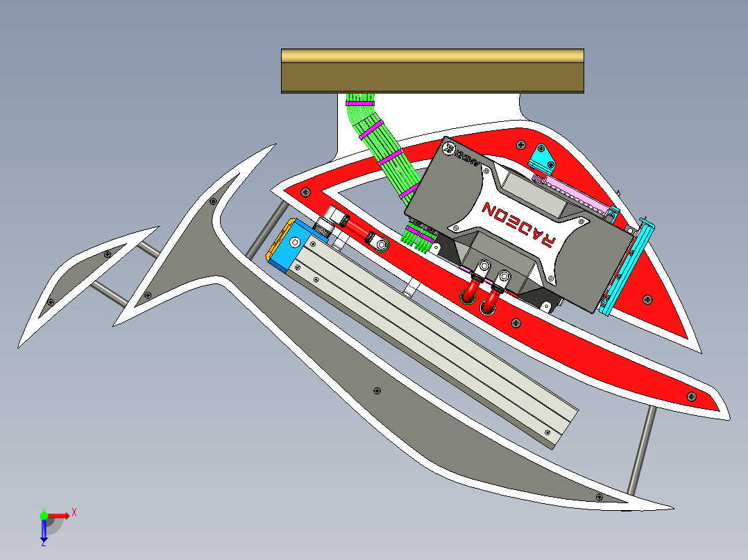 定制 ROG 电脑俯视图