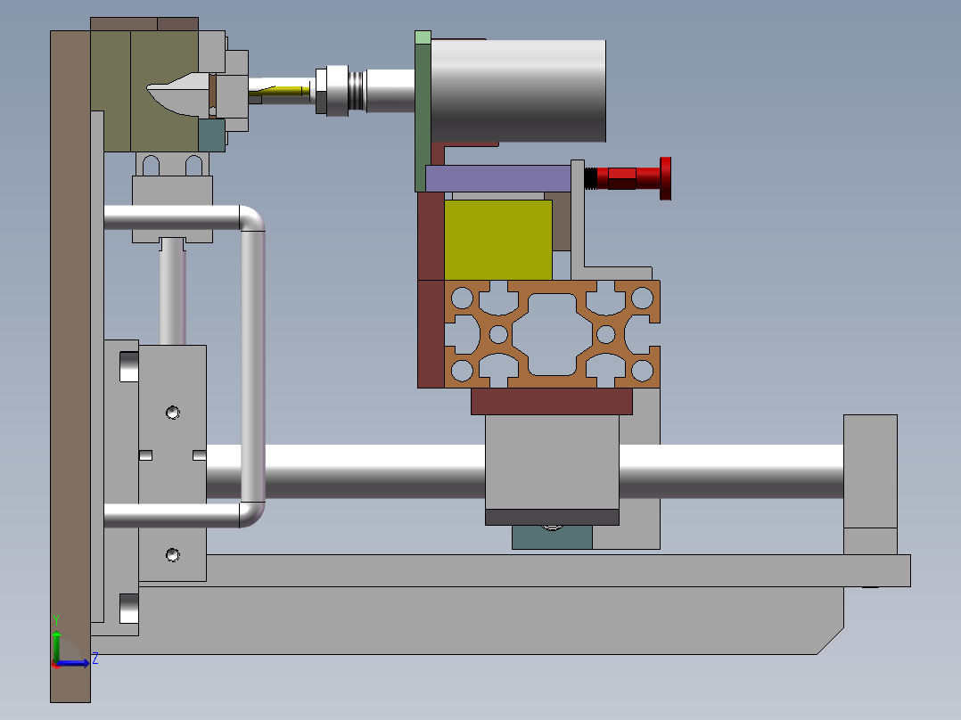 自动钻孔机sw18可编辑左视图