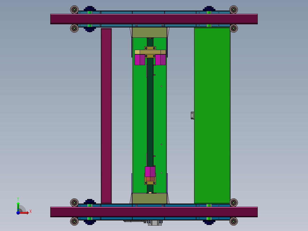 龙门式行车sw19可编辑前视图