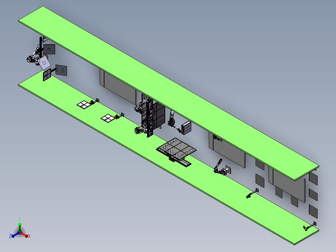 汽车行业ADAS检测标定总装sw18可编辑正等轴测图