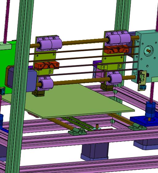 框架式兼容多材料双头3D打印机