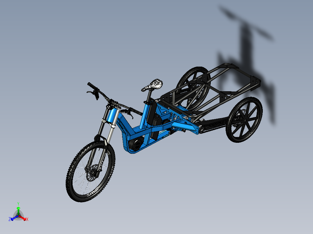 61---倾斜货物电动<span style='color: red'>自行车</span>模型sw2016三维图纸模型设计图纸