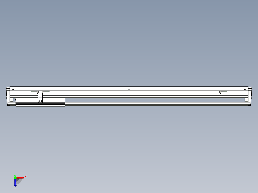 威洛博VL系列直线电机模组-VL14S3-S750俯视图