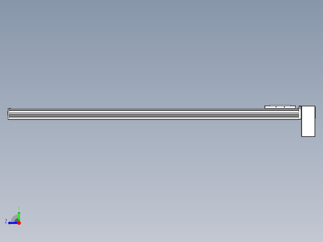 同步带全封闭直线模组TPA-HCB-110D-90-L1200-LP-Y-P40-N3右视图