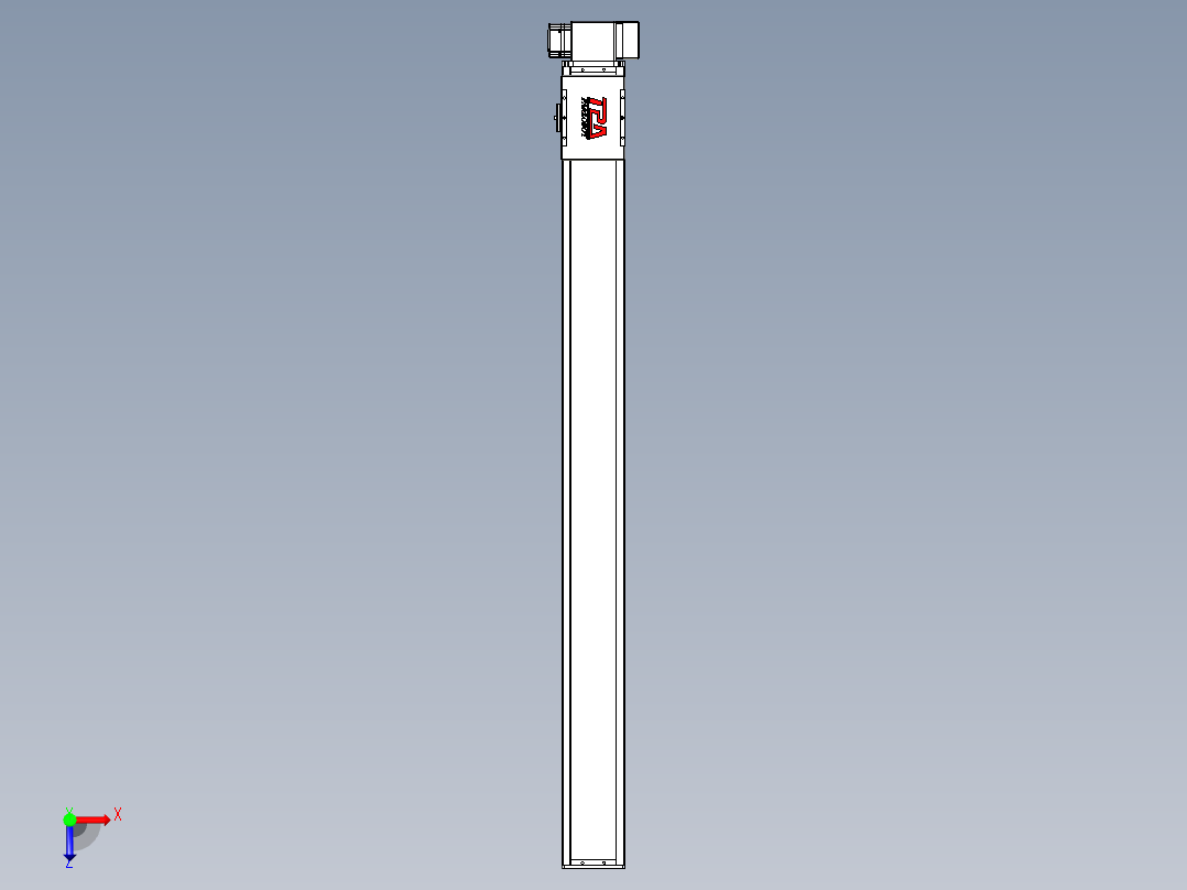 同步带全封闭直线模组TPA-HCB-110D-90-L1200-LP-Y-P40-N3俯视图