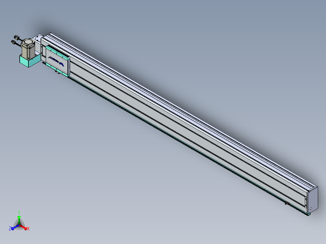 威洛博VBC同步带传动一无尘环境VBC14-L45-S1650-BLU-ZP40-C3正等轴测图
