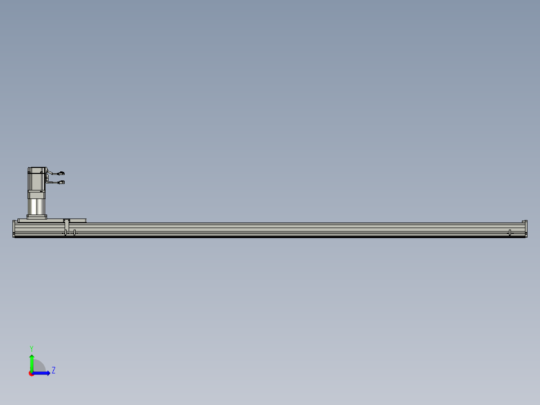 东锦齿条传动DH175G-L167-S1950-BU-减速机+750W左视图