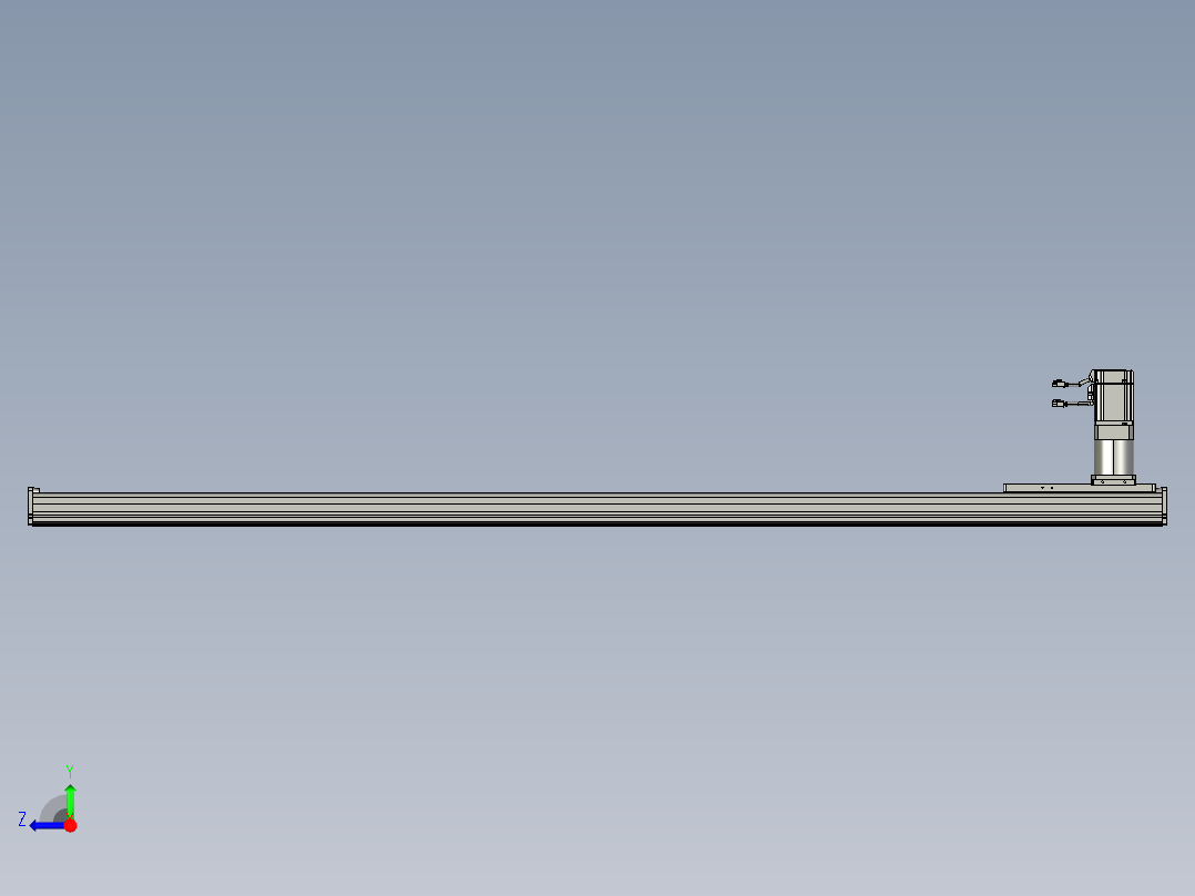 东锦齿条传动DH175G-L167-S1950-BU-减速机+750W右视图