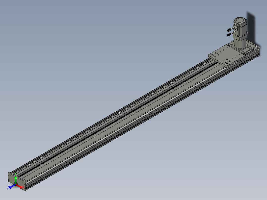 东锦齿条传动DH175G-L167-S1950-BU-减速机+750W正等轴测图