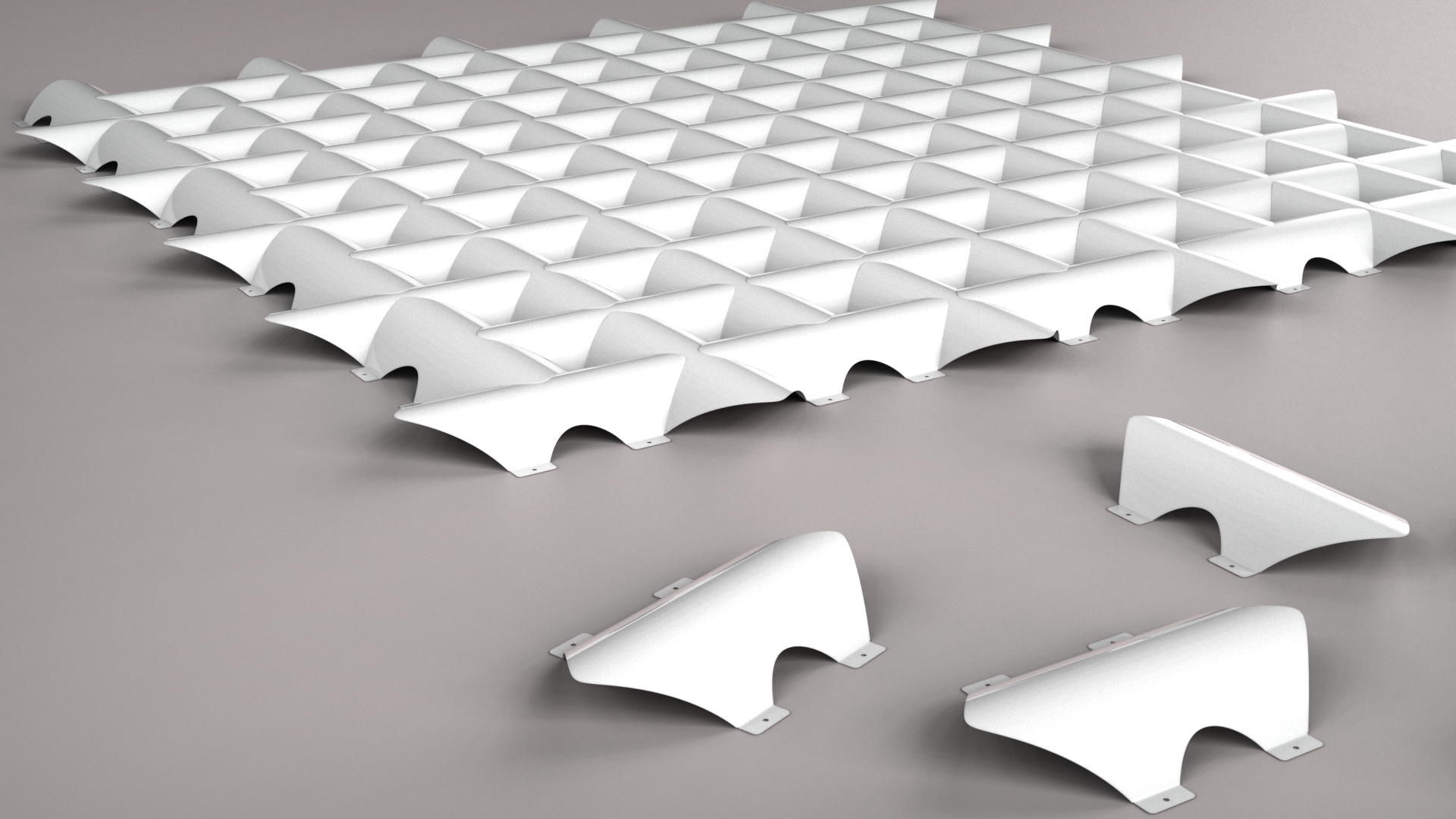 用于墙板、大门等的金属板（或其他板材）瓷砖