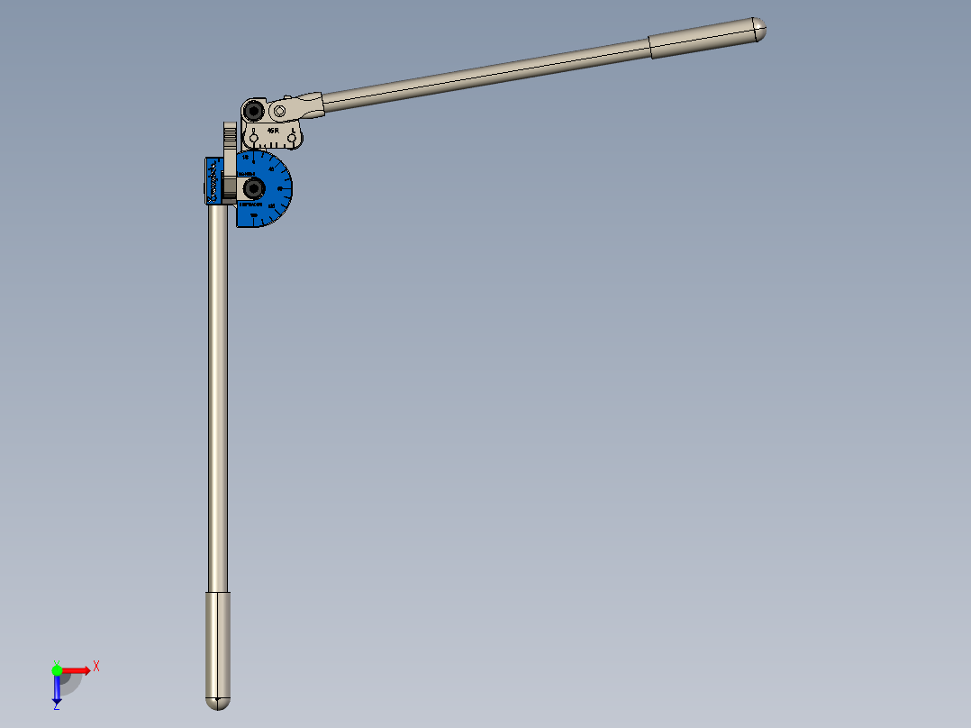 手动弯管机俯视图