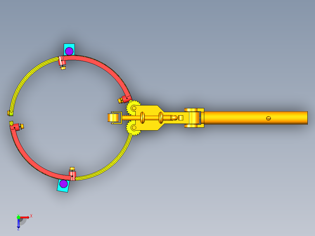 树干喷涂机俯视图