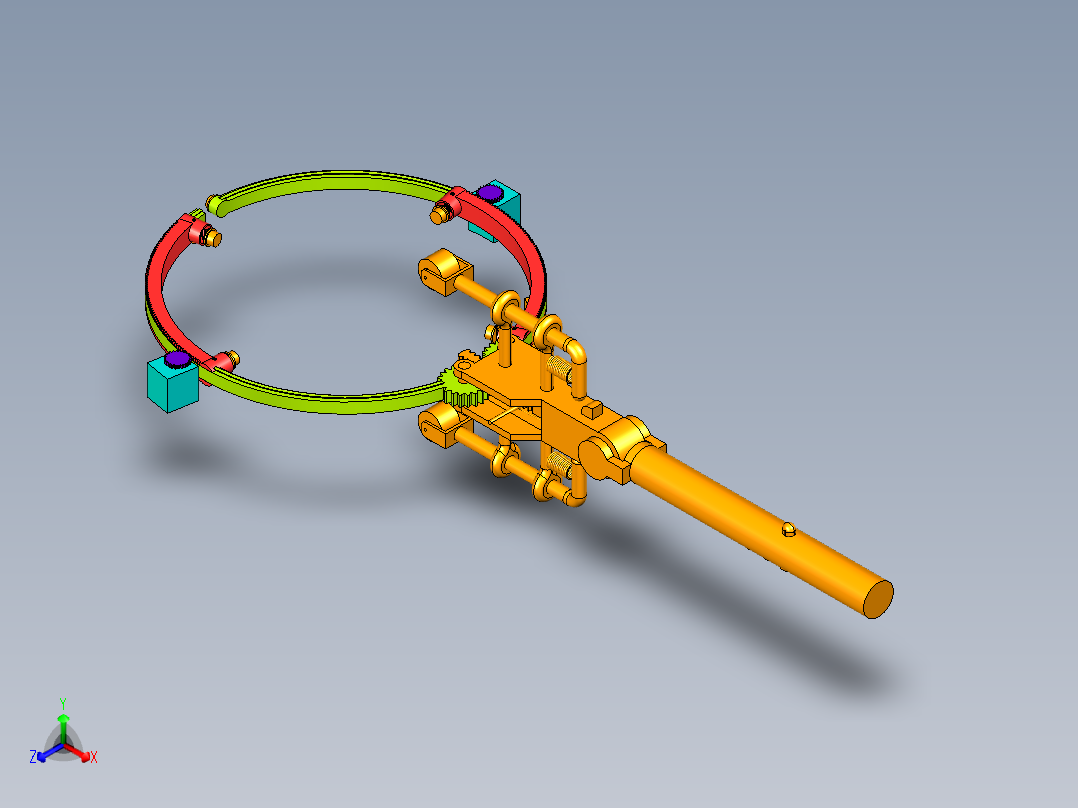 树干喷涂机正等轴测图