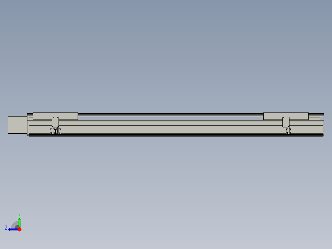 直线模组LHB21-L40-S1150-R(B)设计图纸右视图
