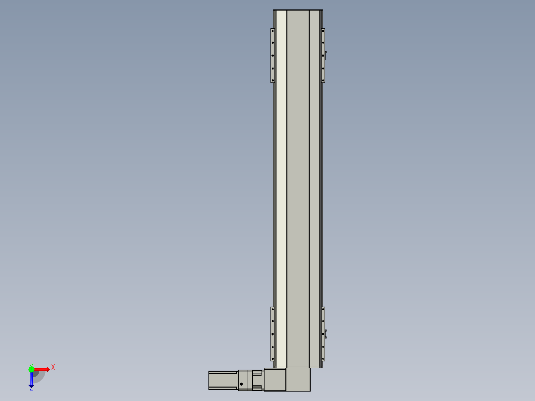 直线模组LHB21-L40-S1150-R(B)设计图纸俯视图
