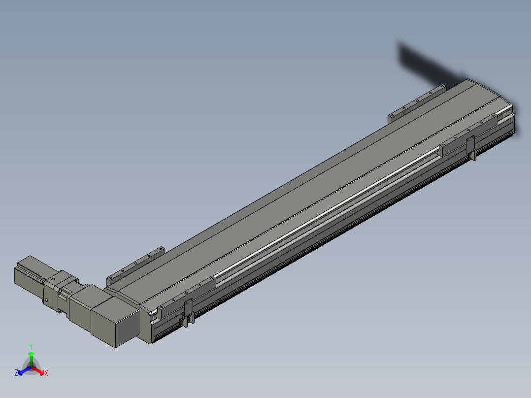 直线模组LHB21-L40-S1150-R(B)设计图纸正等轴测图