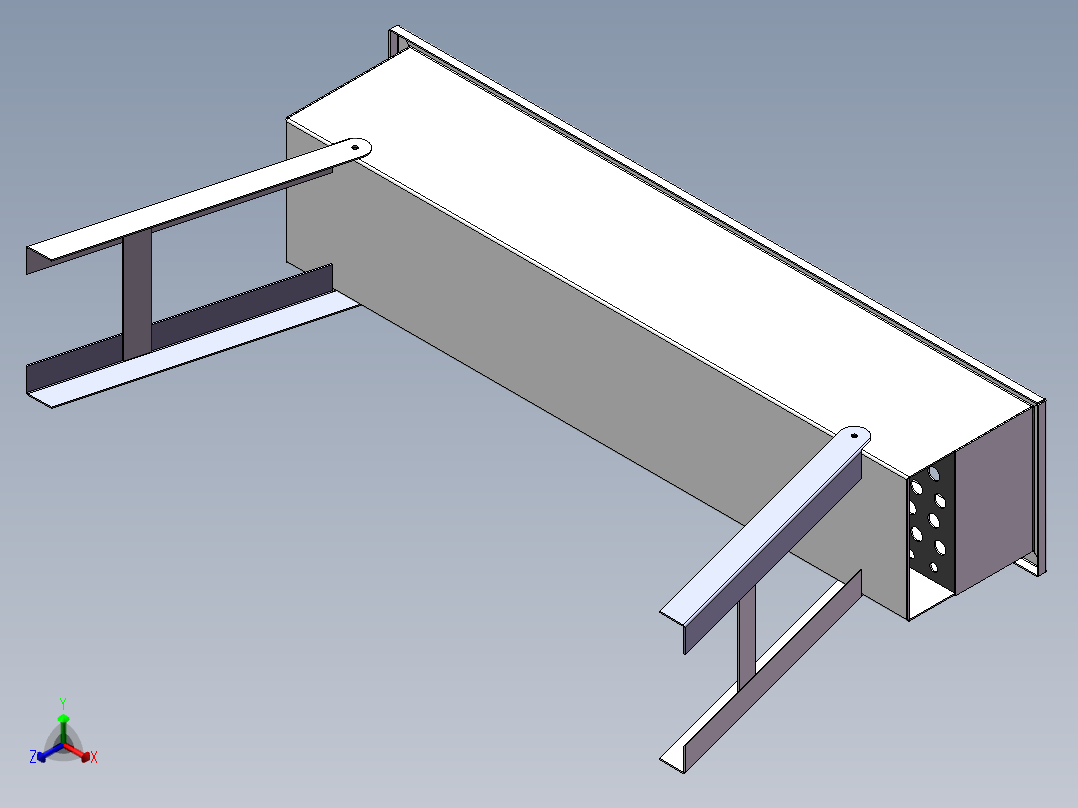经久耐用烧烤炉正等轴测图