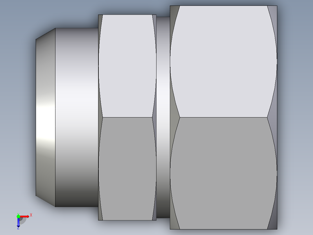 卡套式工业通用硬管接头EO_Weld_connector_AS35L俯视图