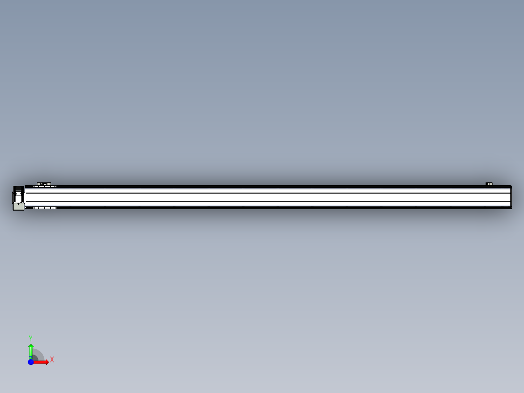 同步带滑台-半封闭B13H-L45-S2550-LU-P40-D3前视图