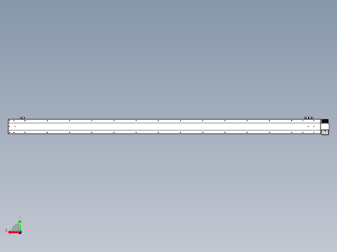 同步带滑台-半封闭B13H-L45-S2550-LU-P40-D3后视图
